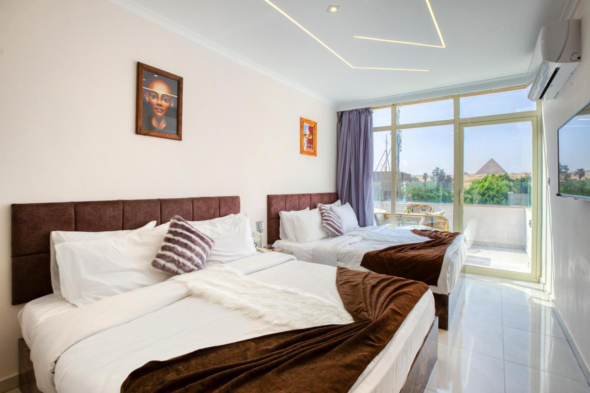 Shadow Pyramids Suites And Jacuzzi Kafret el-Gabal Exterior foto